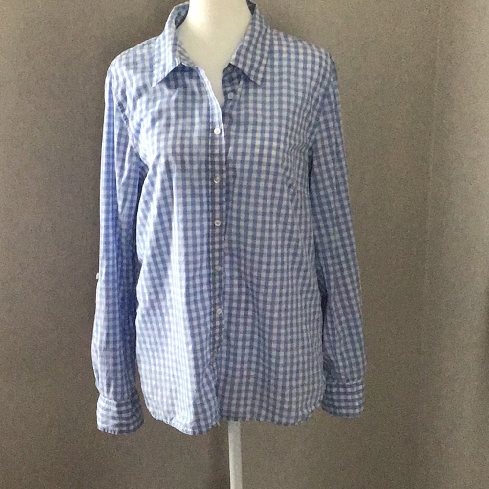 Talbots gingham oxford